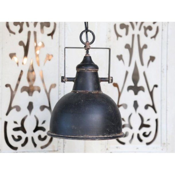 Loftlampe lille "Factory" antique sort.